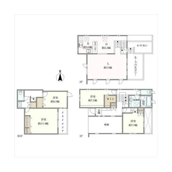 新宿区中落合２丁目 間取図