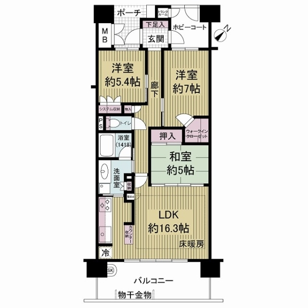 ブランズ西大津レイクフロント 間取図