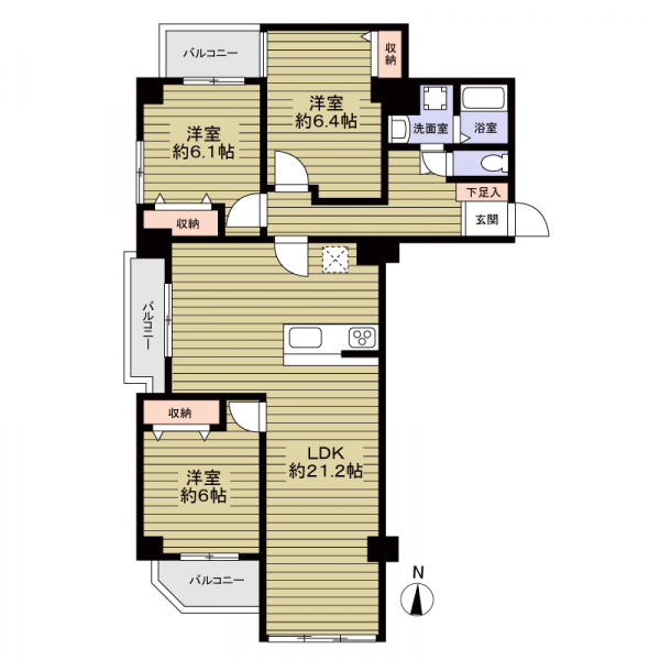 エスポア富士見台 間取図
