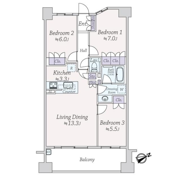 吉祥寺レジデンシア 間取図