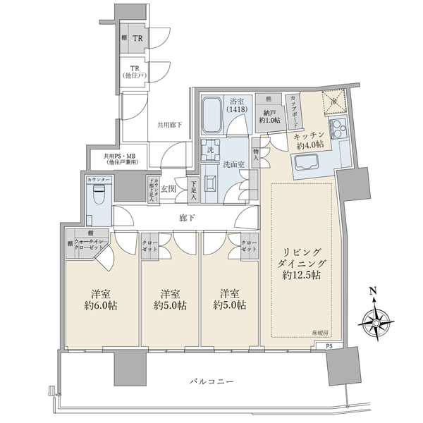 ブリリアタワー池袋 間取図