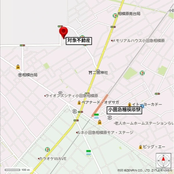 相模原南台ハイツ 現地案内図