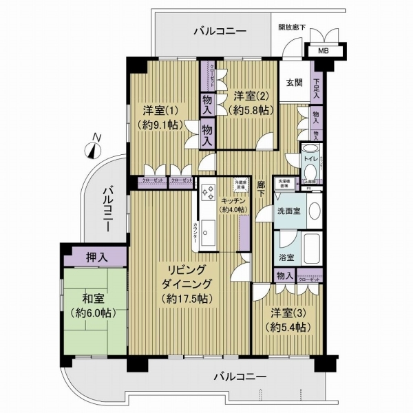 モア・クレスト我孫子ヒルズ 間取図