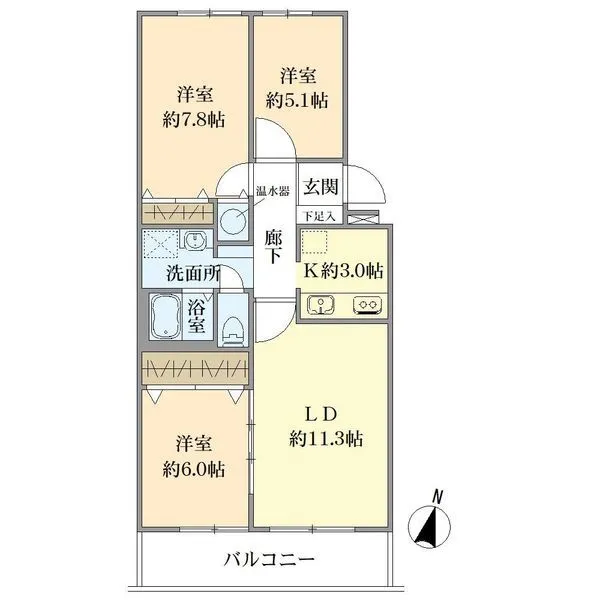 長津田パークハイツ 間取図
