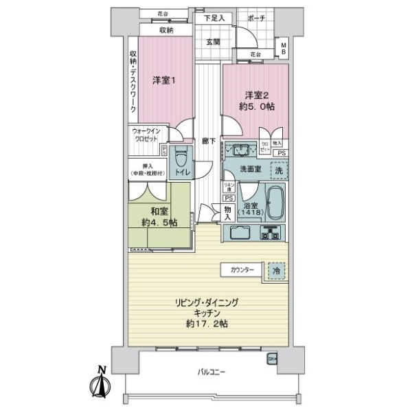 グランドメゾン熱田の杜Ｃ棟 間取図