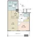 N4.TOWER LDと洋室がバルコニーに面する、明るいレイアウト。廊下面積を抑え、居住空間が広く確保された設計です。
