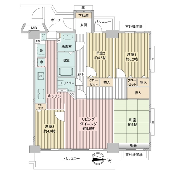 モアクレスト西台 間取図