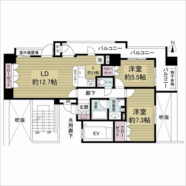 ネバーランド南堀江 間取図