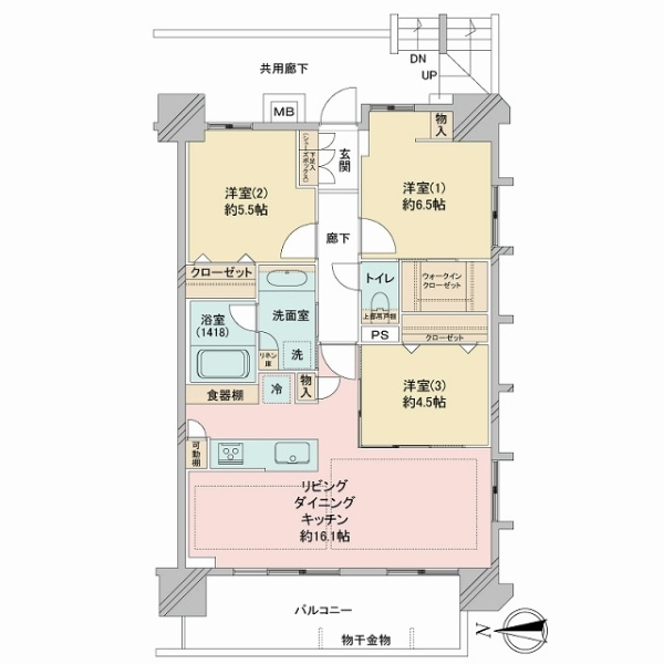 レーベン八王子　ＭＡＲＫ　ＧＡＴＥ 間取図