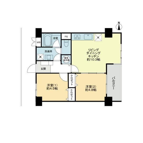 ライオンズマンション一ッ橋学園 間取図