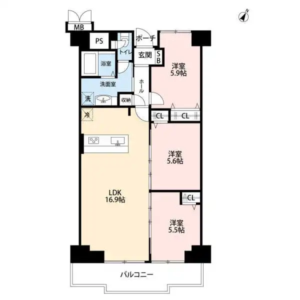 朝日プラザ千里北 間取図