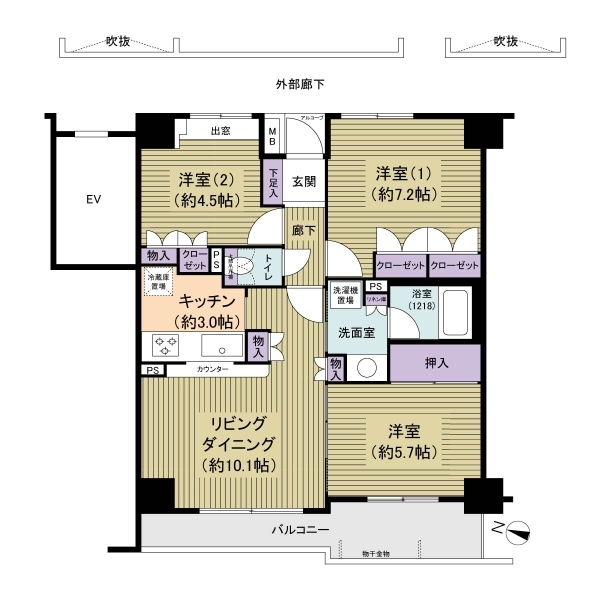 ヴェルレージュ大島 間取図