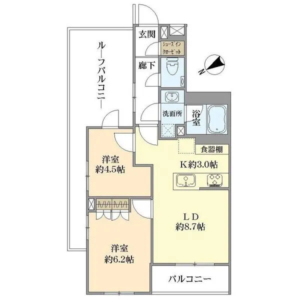 オープンレジデンシア旗の台 間取図