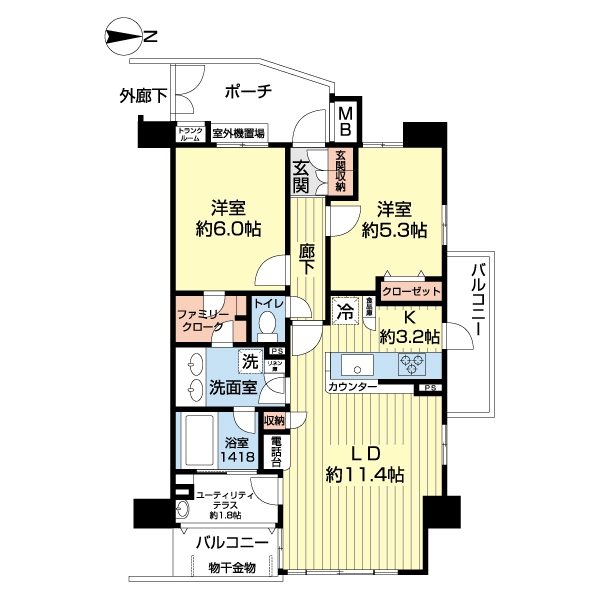 ヒューマンスクエア綱島 間取図