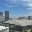 ブリリアマーレ有明タワー＆ガーデン バルコニー右手側からは有明コロシアムを見下ろします。