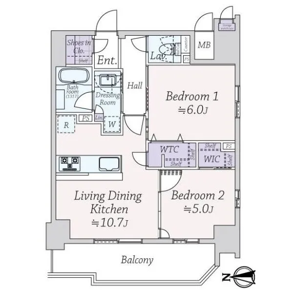 エステムプラザ南船場レジスタ 間取図