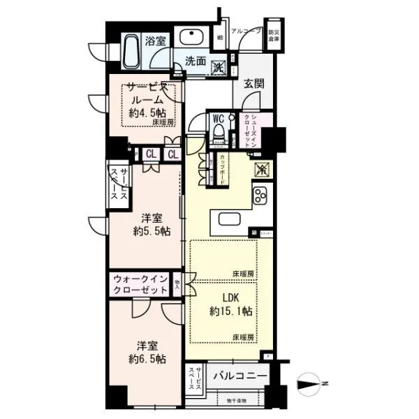 パークホームズ御所南水月邸 間取図