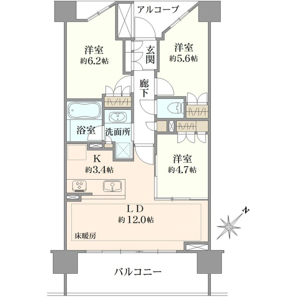 プレミスト横浜ポートサイド 間取図