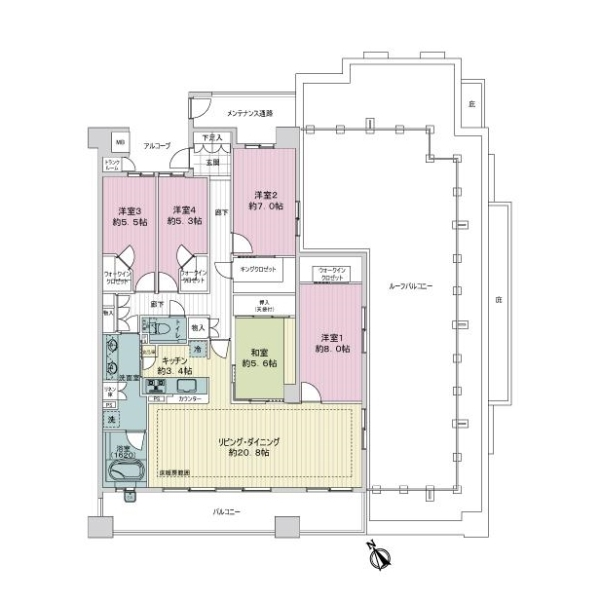 パークシティ星ケ丘ガーデンコート 間取図