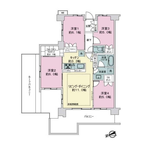 プラネスーペリア石神井公園 間取図