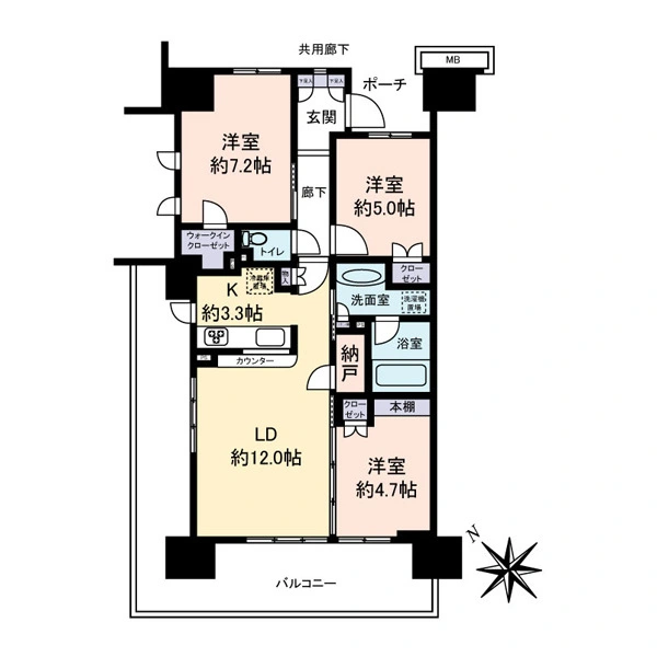 セントラルレジデンスおおたかの森 間取図