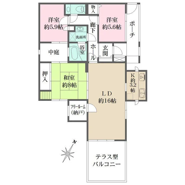 ロイヤルヒルズ箕面 間取図