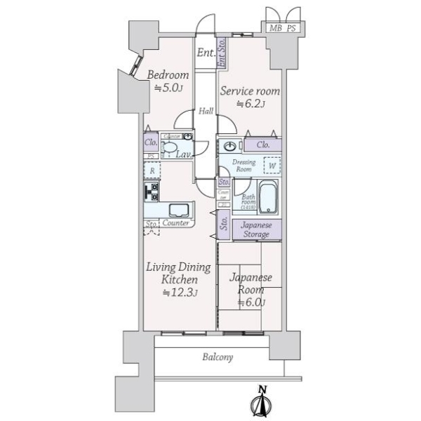 ライオンズマンション北梅田 間取図