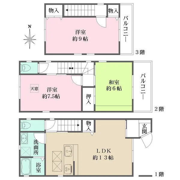 神戸市灘区篠原南町２丁目 間取図