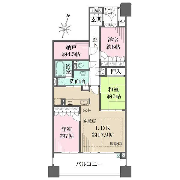 摩耶シーサイドプレイスイースト１番館 間取図