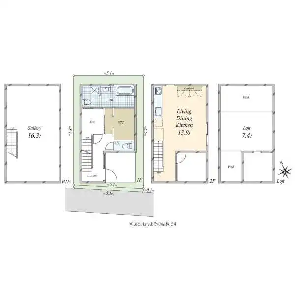 渋谷区代々木５丁目 間取図