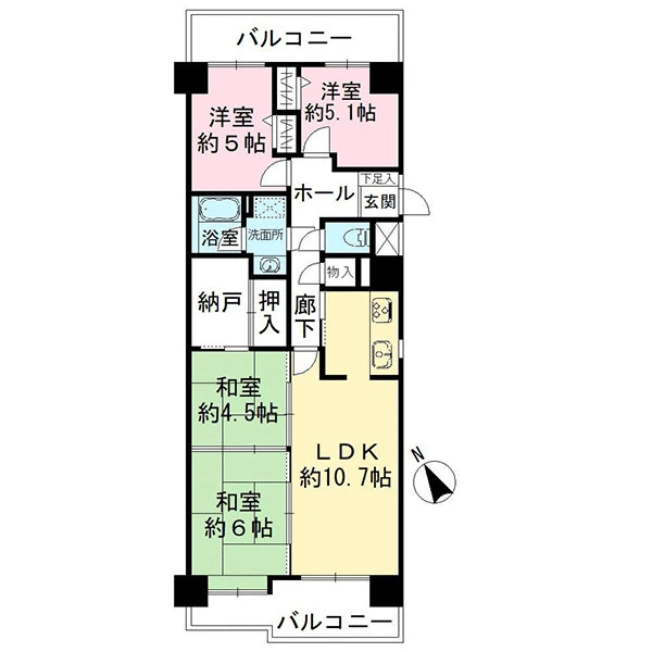 津田沼ハイライズ 間取図