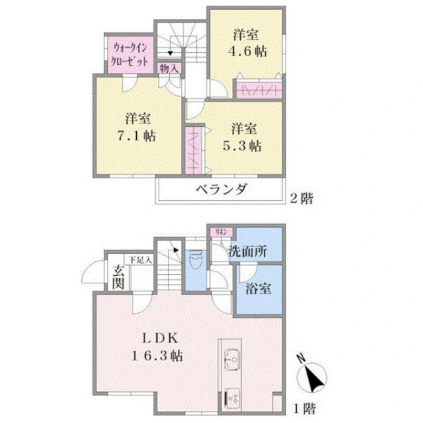横浜市鶴見区北寺尾４丁目 間取図