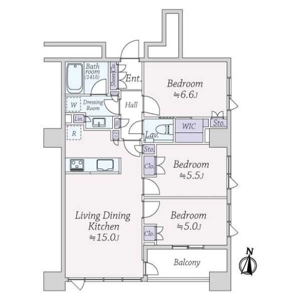 ブリリア大井町ラヴィアンタワー 間取図