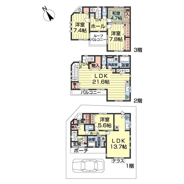 世田谷区上北沢５丁目 間取図
