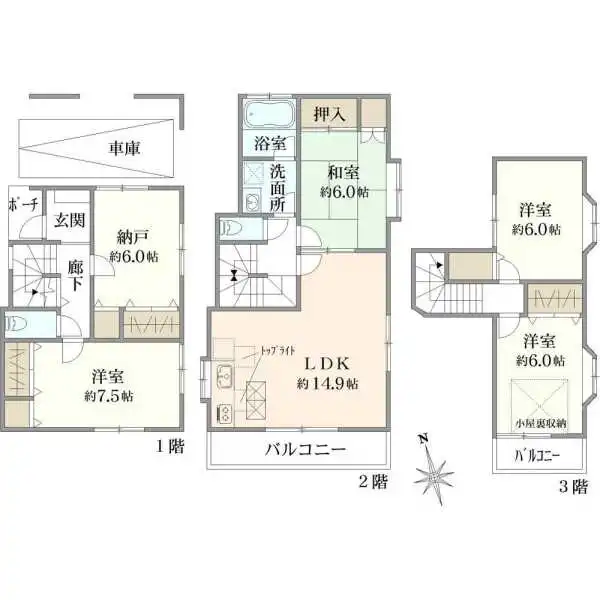 江戸川区宇喜田町 間取図