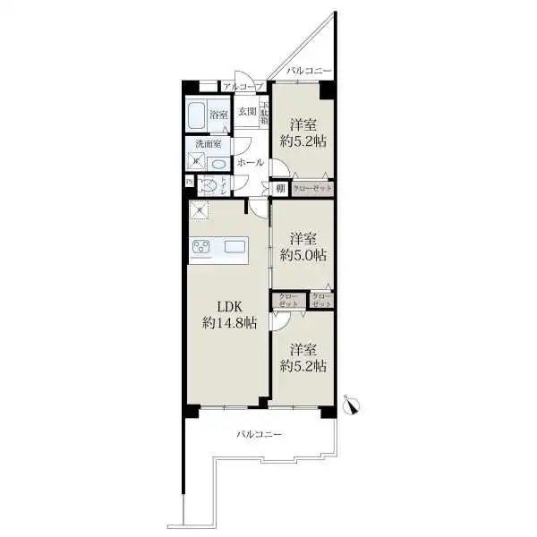 荘苑八事ビラージュ壱番館 間取図