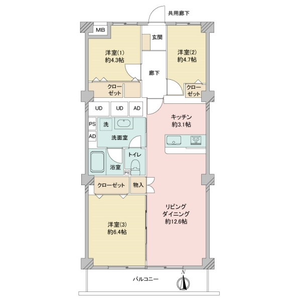 高島平ハイツ 間取図
