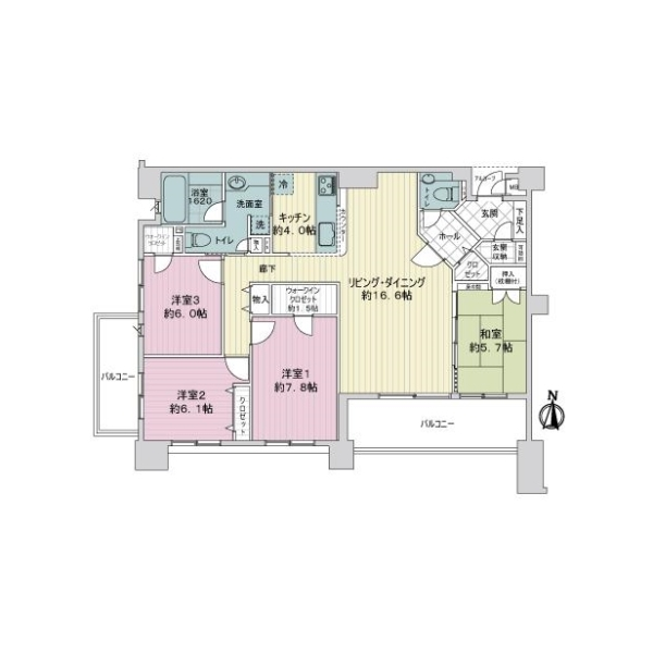 グランドステージ町屋 間取図