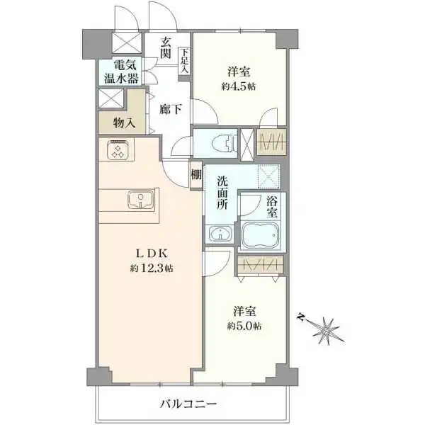 ライオンズマンション初台 間取図