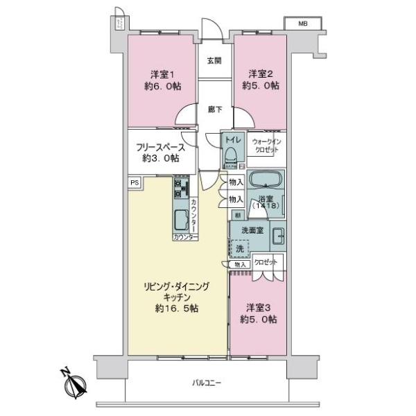 リビオ北千住 間取図