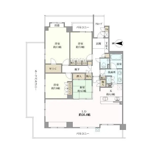 ジオグランデ・フォルム城山 間取図