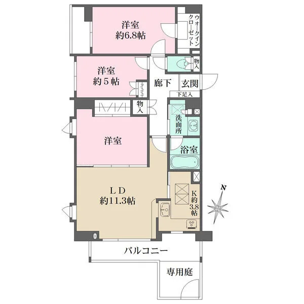 藤和シティホームズ東林間 間取図