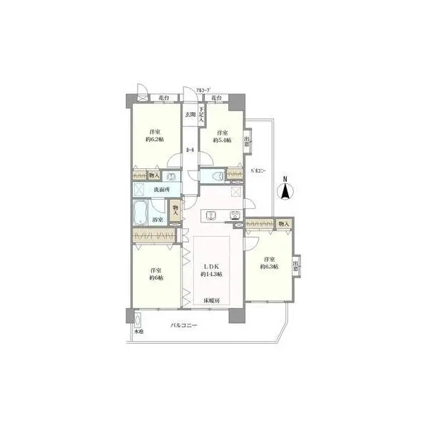 ダイアパレス八事南 間取図