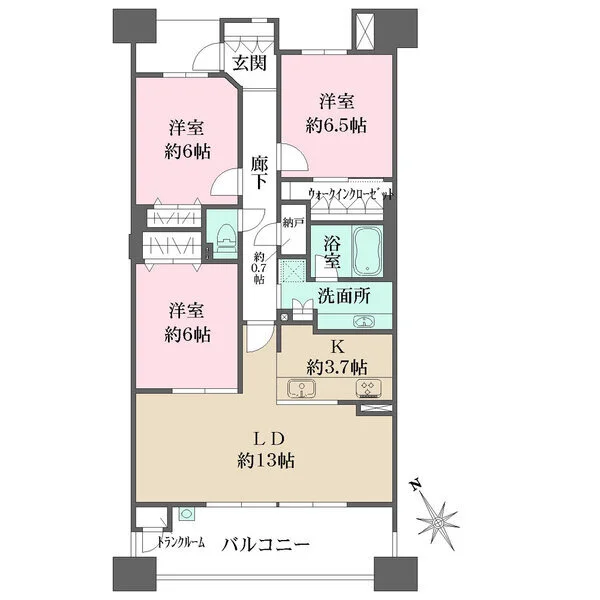 ディアパークス　コンフォートスクエア 間取図