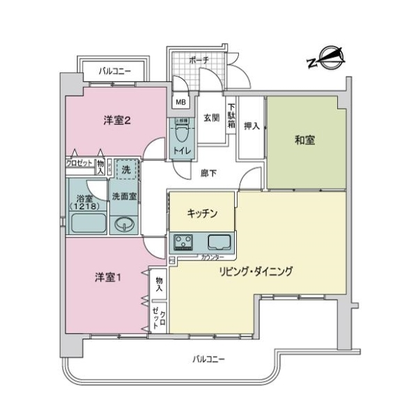 メロディーハイム江坂 間取図
