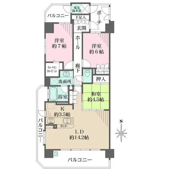 モアグレース八事富士見 間取図