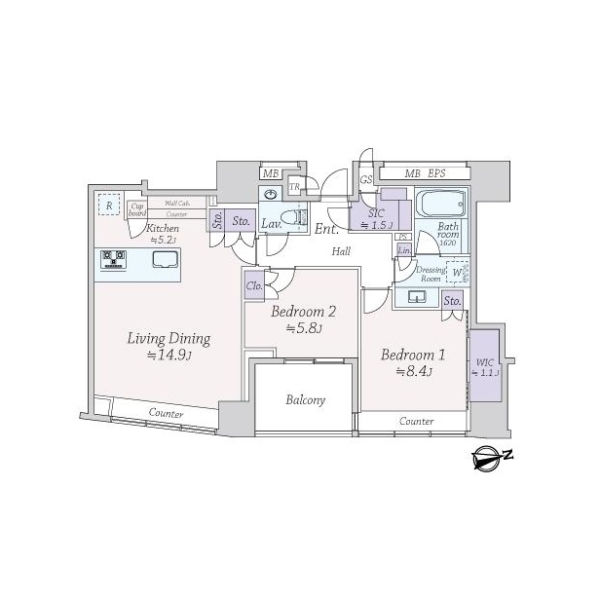 ザ・パークハウスグラン三番町２６ 間取図