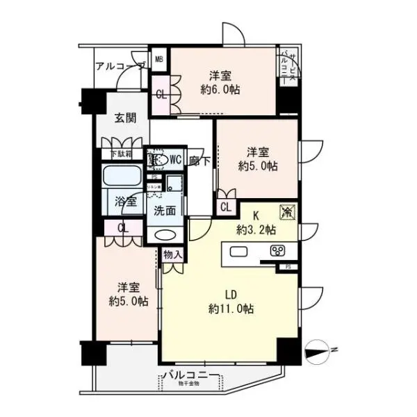 ユニハイム茨木永代町 間取図
