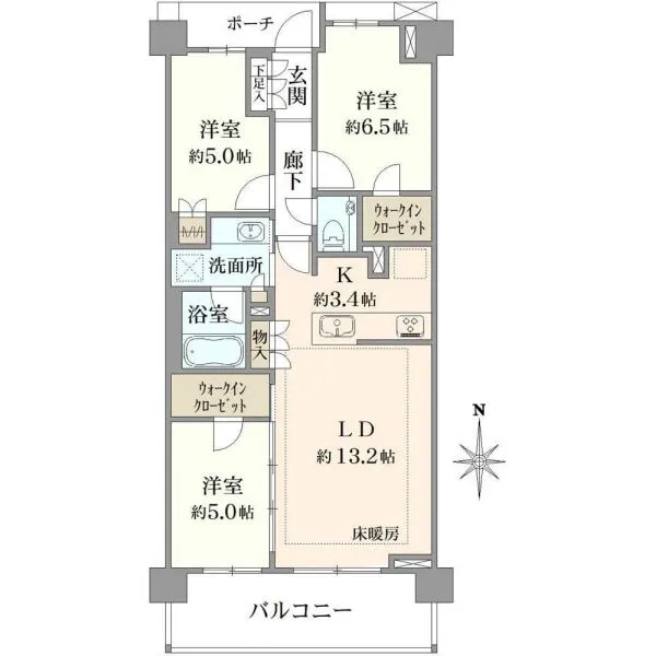 プラウド南浦和神明 間取図