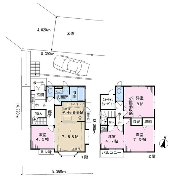板橋区赤塚５丁目 間取図